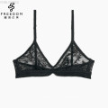 China Großhandel und maßgeschneiderte Stickerei transparent Spitze Dreieck Bralette